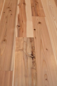 杉の床材でモダンなＬＤＫ＆水回りリフォーム